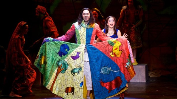  Ace Young as Joseph and Diana DeGarmo as Narrator. Joseph and the Amazing Technicolor Dreamcoat National Tour 2014. Photography by Daniel A. Swalec 
